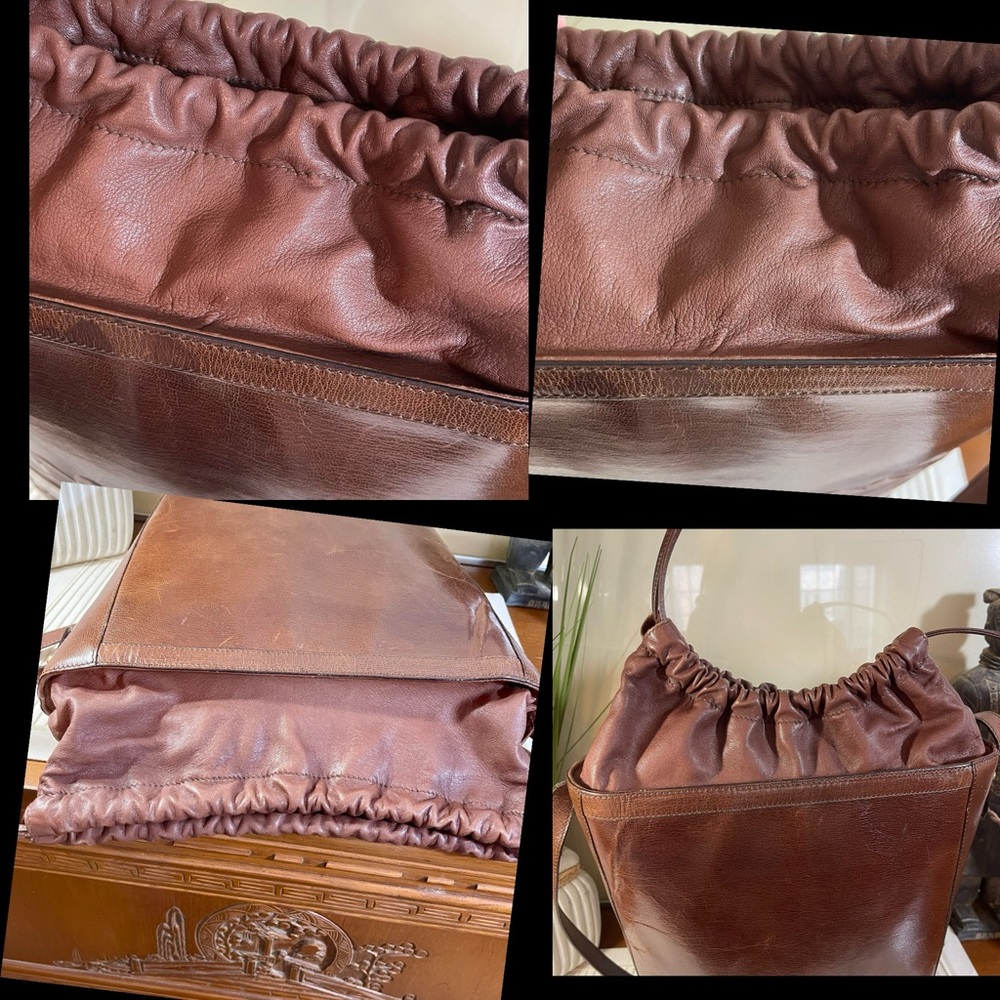 Fendi Ultra Rare Vintage all Leather Bucket Bag, One of a Kind! 40+yrs Old - Picture 11 of 17